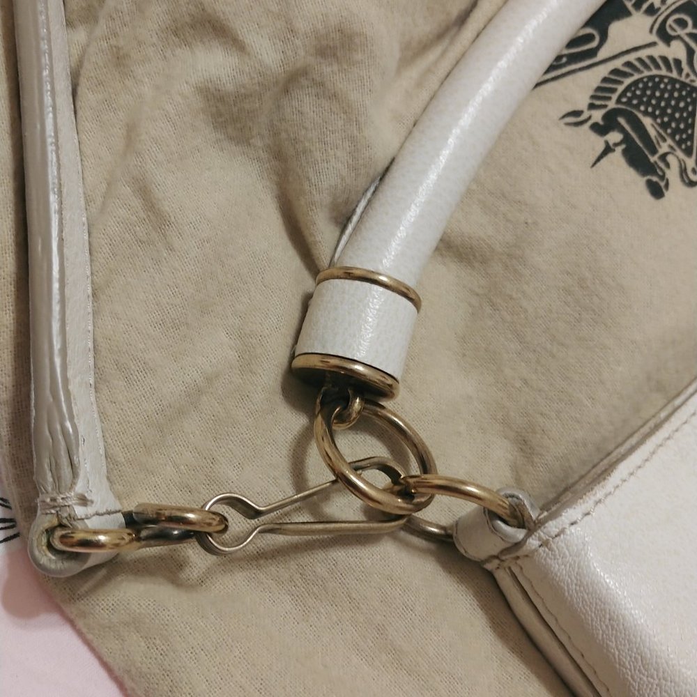 Burberry Ivory White Leather Hobo Satchel - Picture 6 of 8
